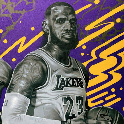 Kevin Gold Ohnoes Lebron NBA Lakers Basketball Sports Mural